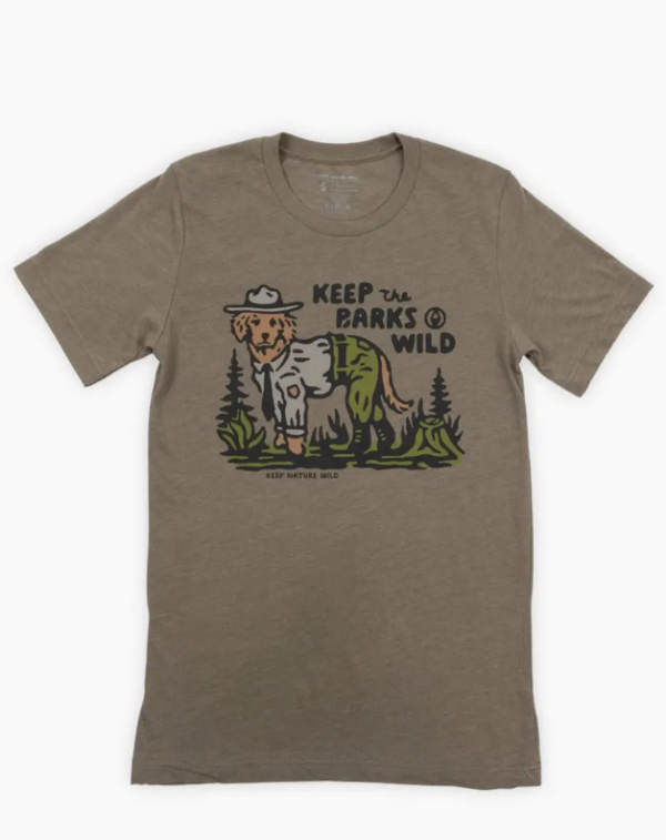 keep the barks wild unisex tee | olive